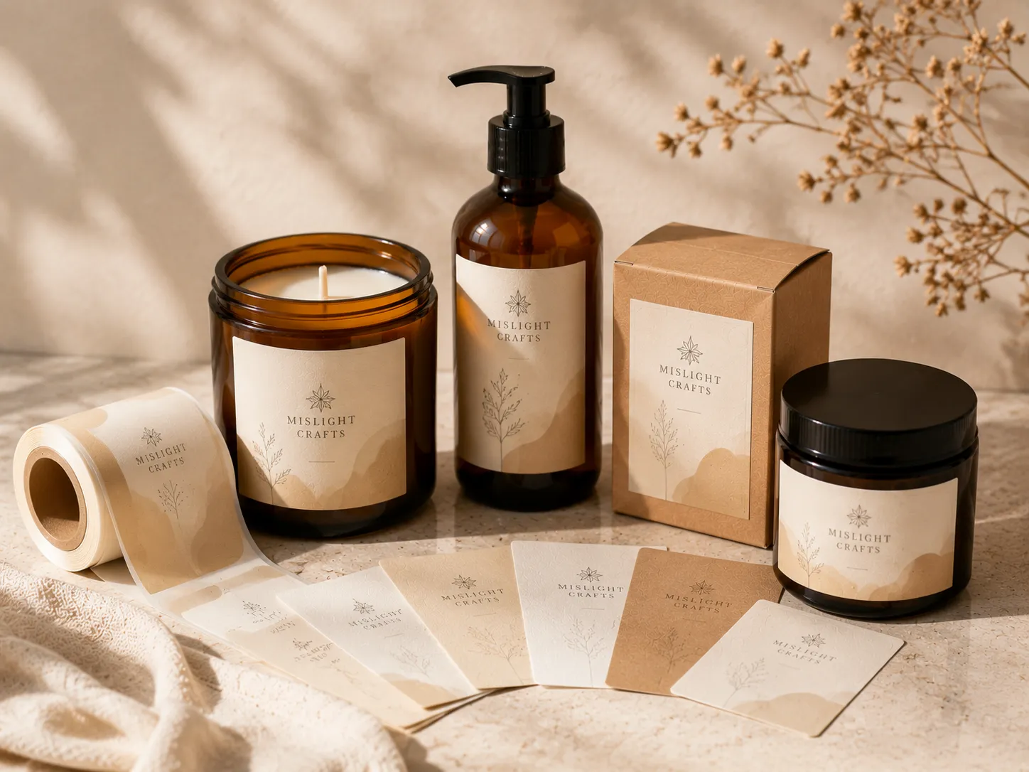Premium bottle and jar packaging with custom labels