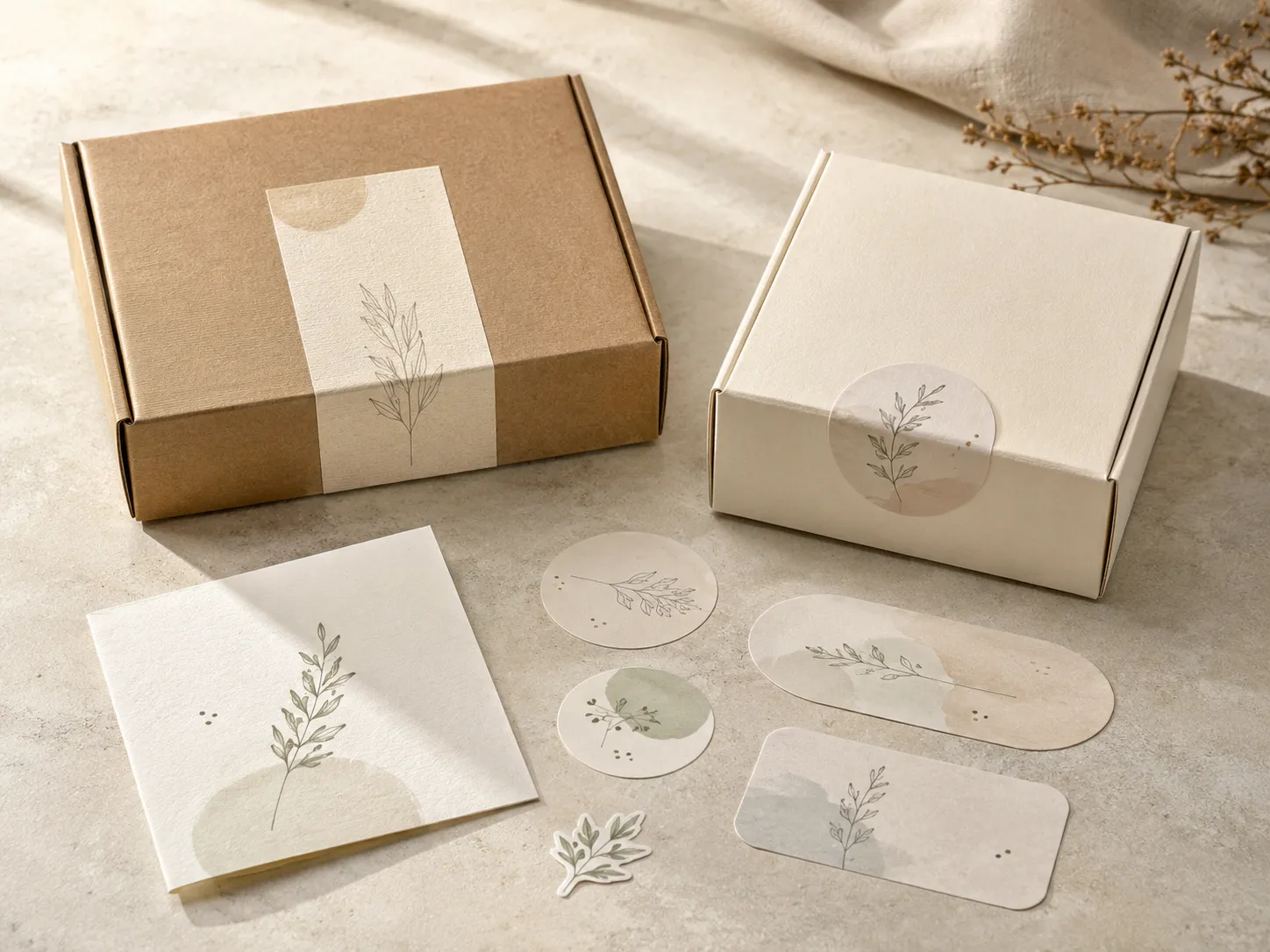 Branded packaging seals and boxes for small product brands